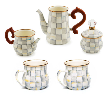 MacKenzie- Childs Stackable Coffee Service and Mugs