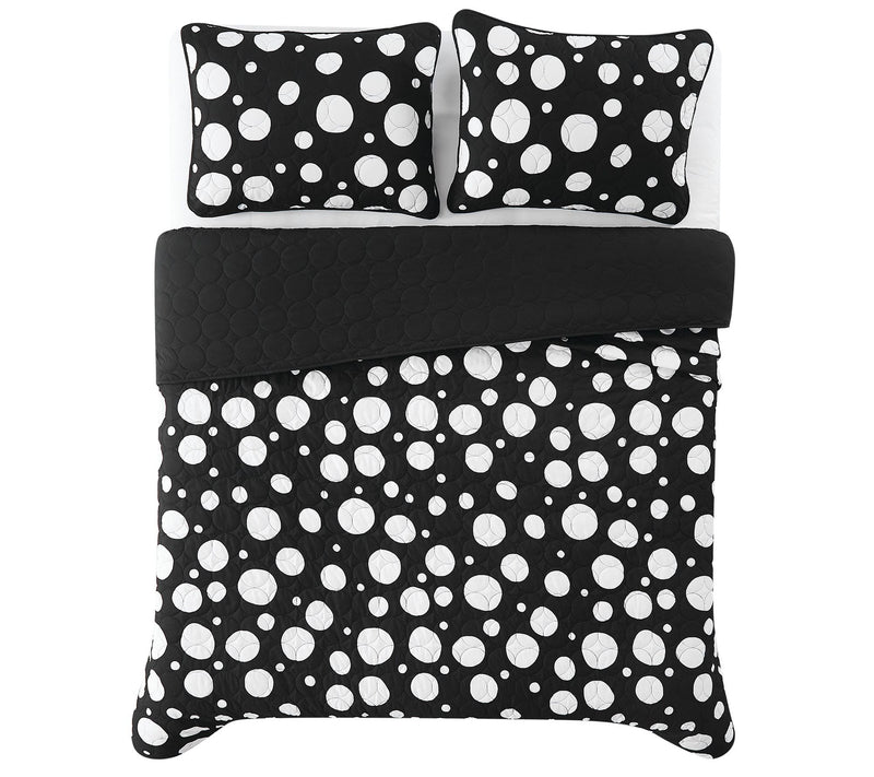 Truly Soft Sophia Dot King 3 Piece Quilt Set — View 4