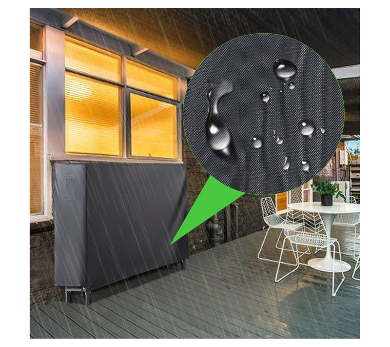 LUGO Heavy-Duty 4FT Waterproof Outdoor FirewoodRack & Cover — View 4