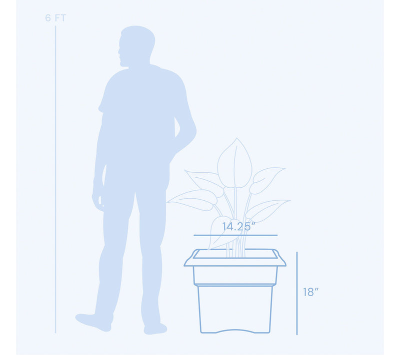 Bloem Veranda Deck Box Planter Square: 18" — View 6