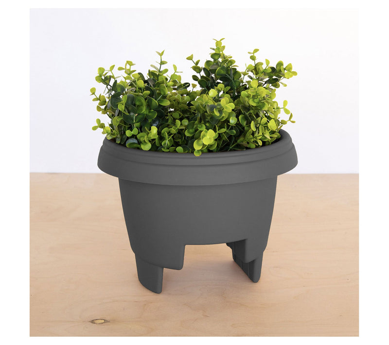 Bloem Modica Deck Rail Round Planter: 12", 2 Gallon Capacity — View 7