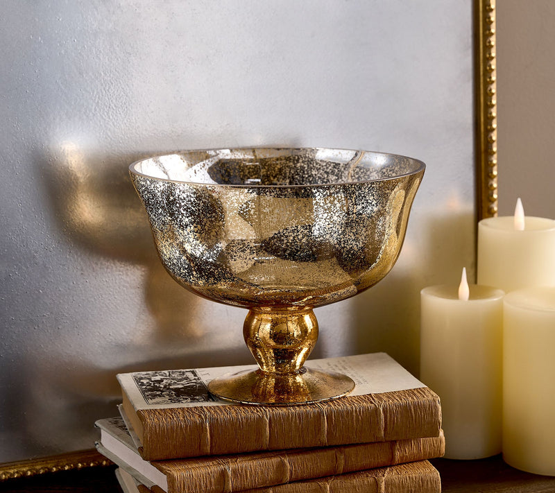 Mercury Glass Footed Bowl by Valerie — View 5