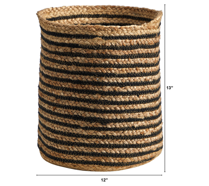Nearly Natural 13.5" Handmade Natural Jute Planter — View 2