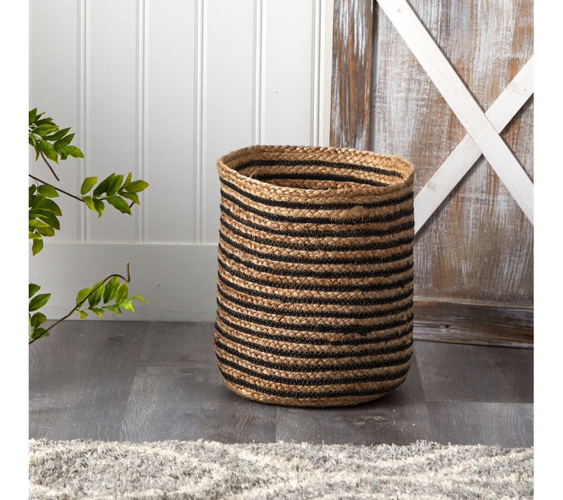 Nearly Natural 13.5" Handmade Natural Jute Planter — View 3