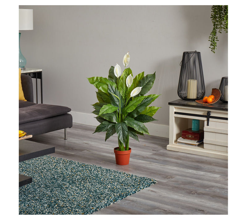 Nearly Natural 42" Spathiphyllum Artificial Plant(Real Touch) — View 2