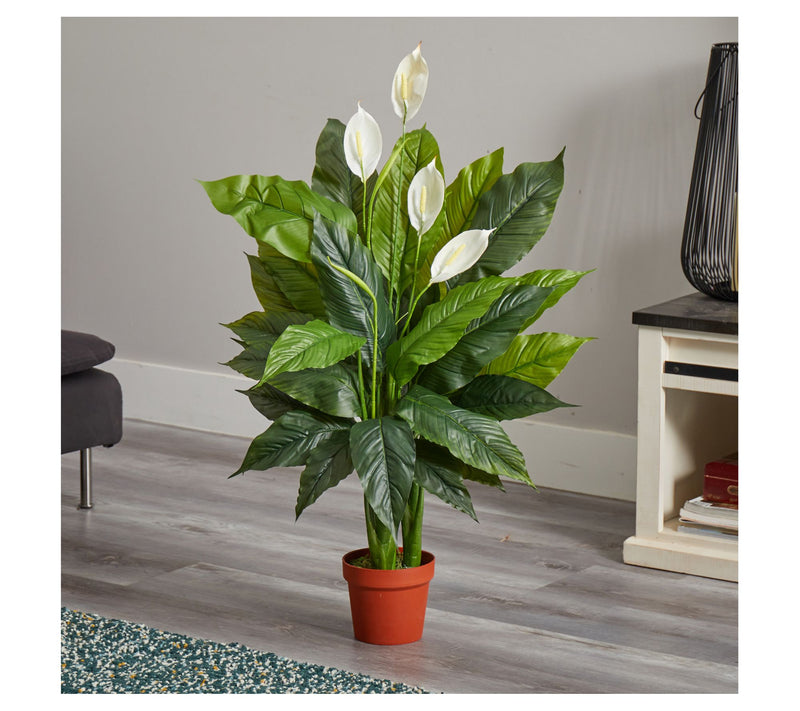 Nearly Natural 42" Spathiphyllum Artificial Plant(Real Touch) — View 3