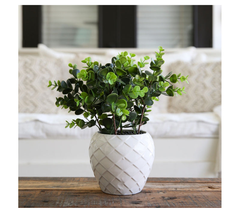 Nearly Natural 11" Artificial Boxwood Plant with  Planter — View 3