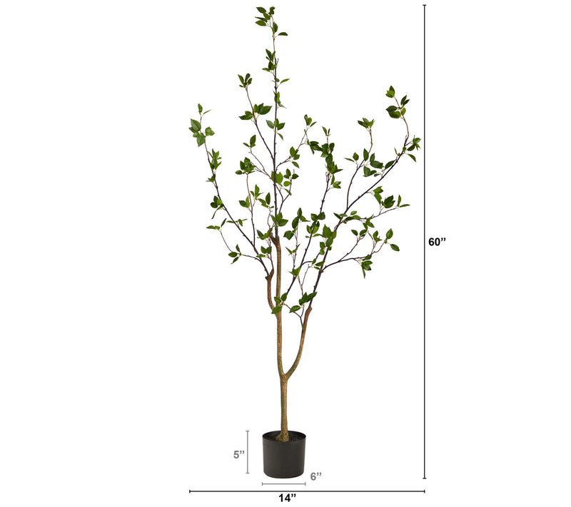 Nearly Natural 5' Minimalist Citrus Artificialee — View 2