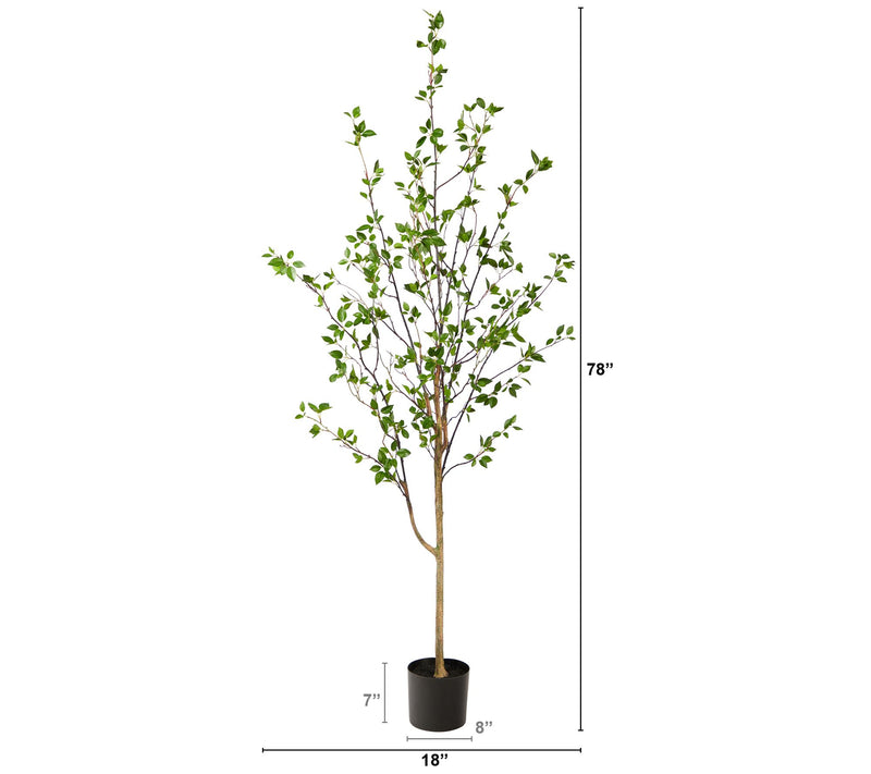 Nearly Natural 6.5' Minimalist Citrus Artificial Tree — View 2