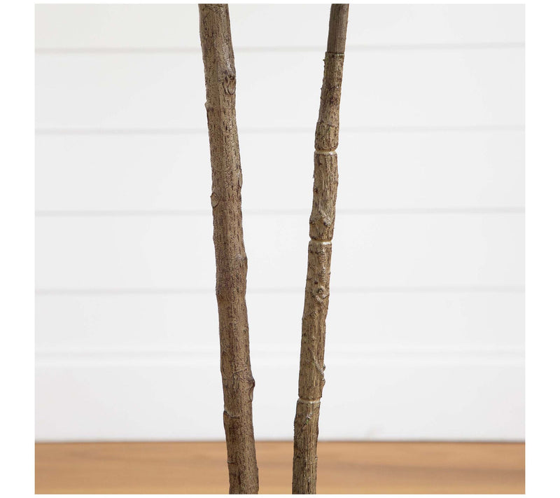 Nearly Natural 6' Artificial Rubber Tree in Planter — View 6