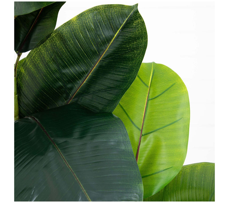Nearly Natural 6' Artificial Rubber Tree in Planter — View 3