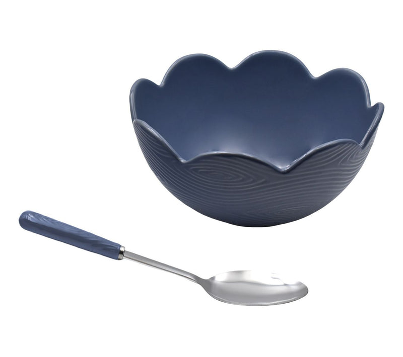 Temp-tations Woodland 3-qt Scalloped Serving Bowl w/ Spoon — Main view