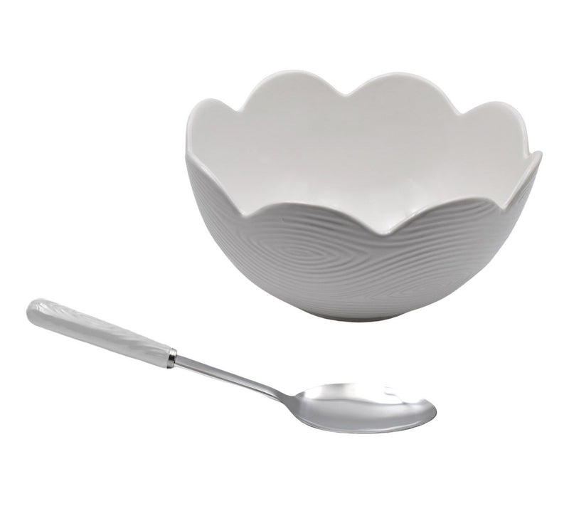 Temp-tations Woodland 3-qt Scalloped Serving Bowl w/ Spoon — View 7