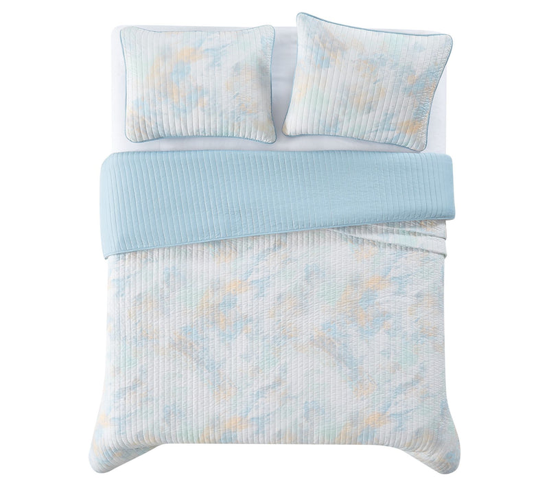Truly Soft Hannah Watercolor King 3 Piece QuiltSet — View 4