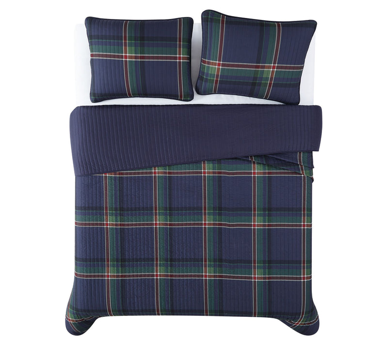 Truly Soft Bronson Plaid King 3 Piece Quilt Set — View 4