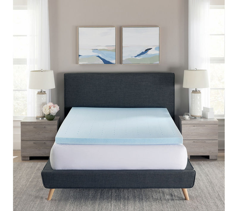 Bodipedic 3" Gel-Infused Memory Foam Mattress Topper, Queen — View 2