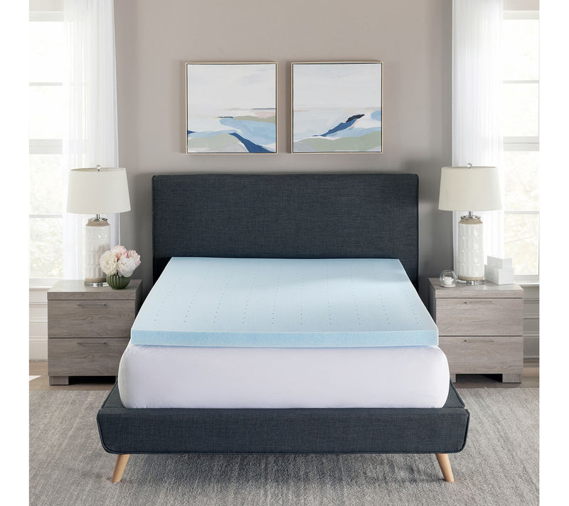 Bodipedic 3" Gel-Infused Memory Foam Mattress Topper, Cal King — View 2