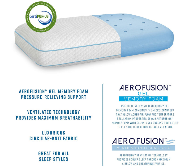 Bodipedic AeroFusion Gusseted Gel Memory Foam Bed Pillow — View 4