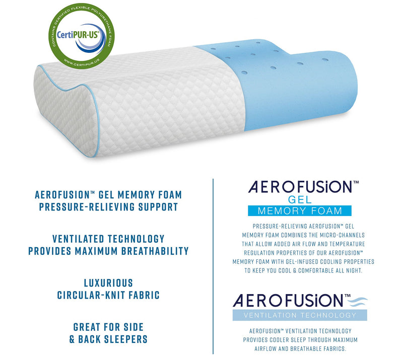 Bodipedic AeroFusion Contour Gel Memory Foam Bed Pillow — View 4