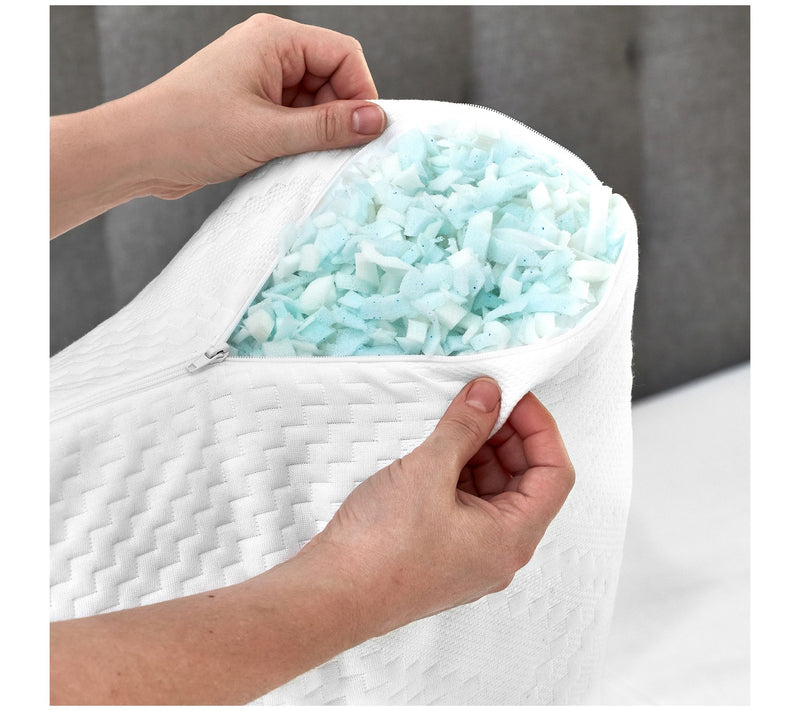 Bodipedic Custom Comfort Memory Foam Cluster Jumbo Bed Pillow — View 7