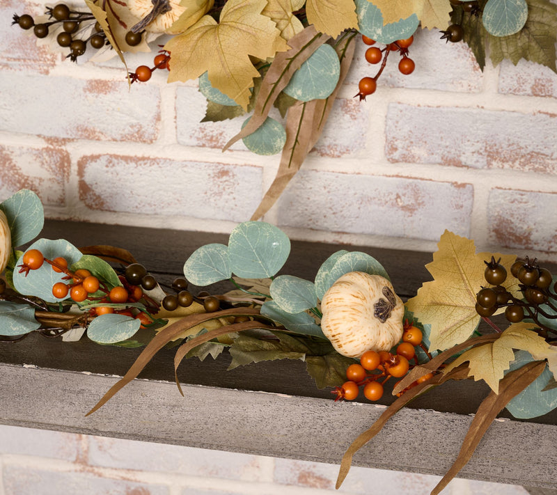 6' Pumpkin, Berry & Leaf Garland by Valerie — Main view