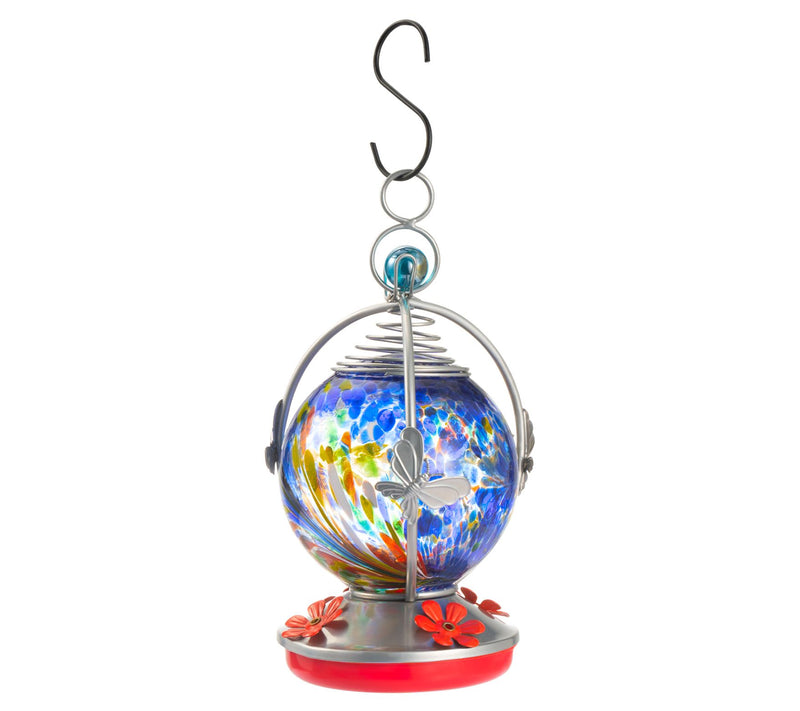 Backyard Expressions Glass Hummingbird Feeder -Purple — Main view