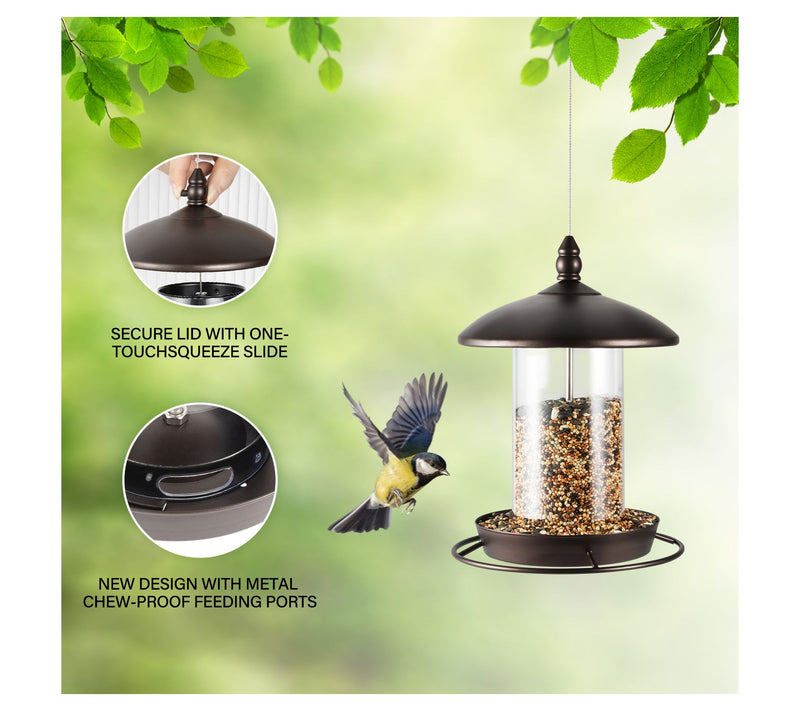 Backyard Expressions Metal Hanging Bird Feederor Outside — View 2