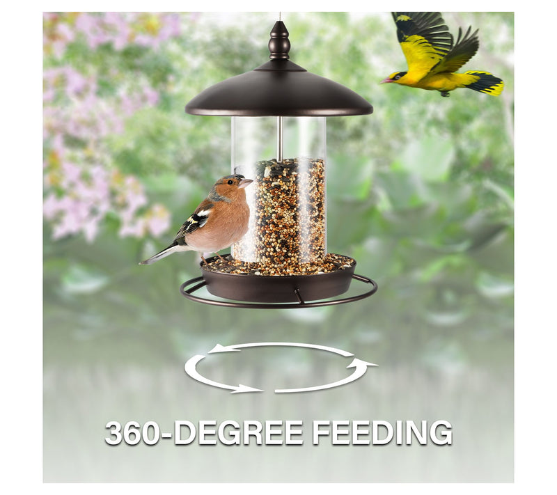 Backyard Expressions Metal Hanging Bird Feederor Outside — View 4