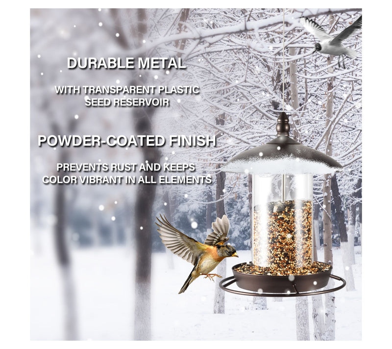 Backyard Expressions Metal Hanging Bird Feederor Outside — View 7