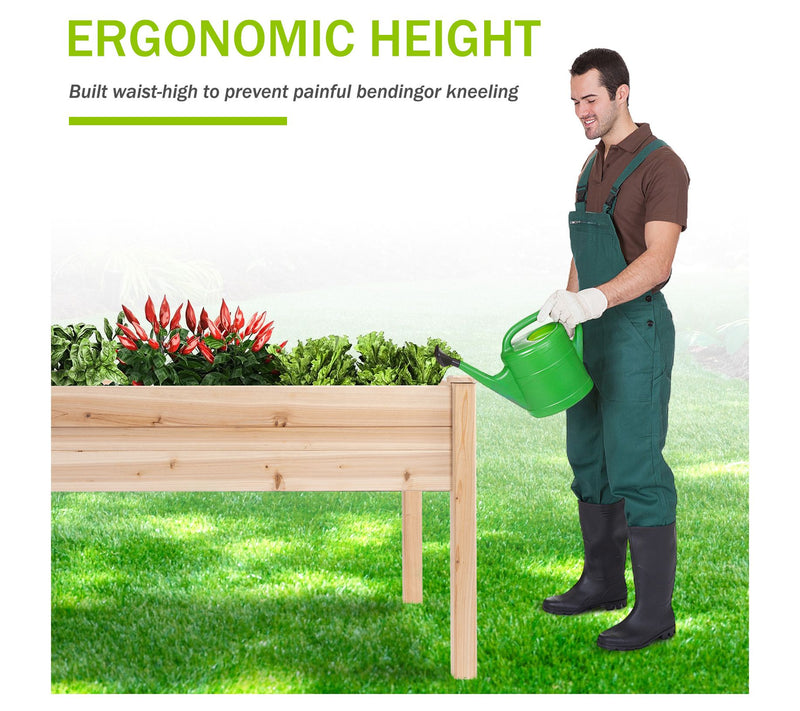Backyard Expressions 48x30x32in Raised Garden Bed - Natural — View 6