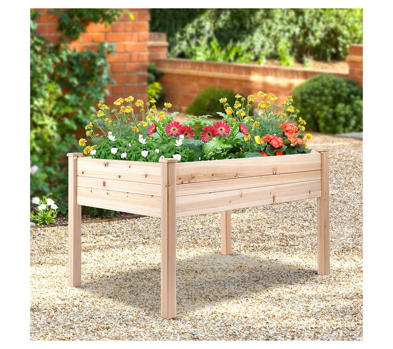 Backyard Expressions 48x30x32in Raised Garden Bed - Natural — View 9