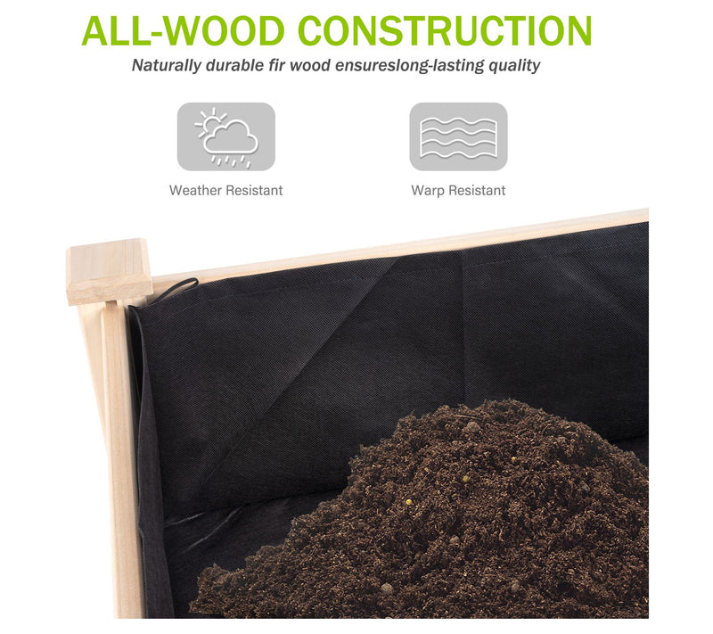 Backyard Expressions 48x30x32in Raised Garden Bed - Natural — View 7