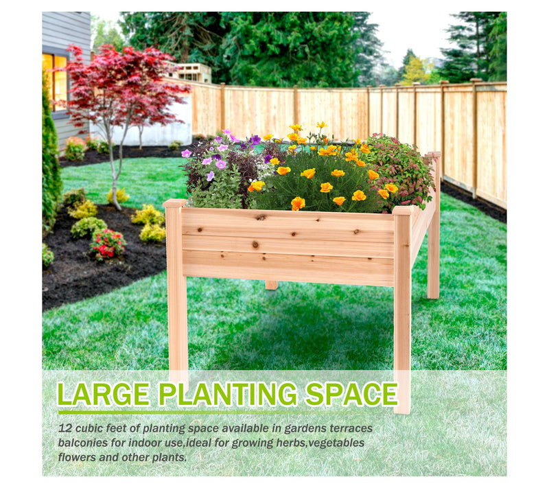 Backyard Expressions 48x30x32in Raised Garden Bed - Natural — View 8