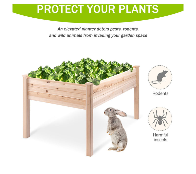 Backyard Expressions 48x30x32in Raised Garden Bed - Natural — View 5
