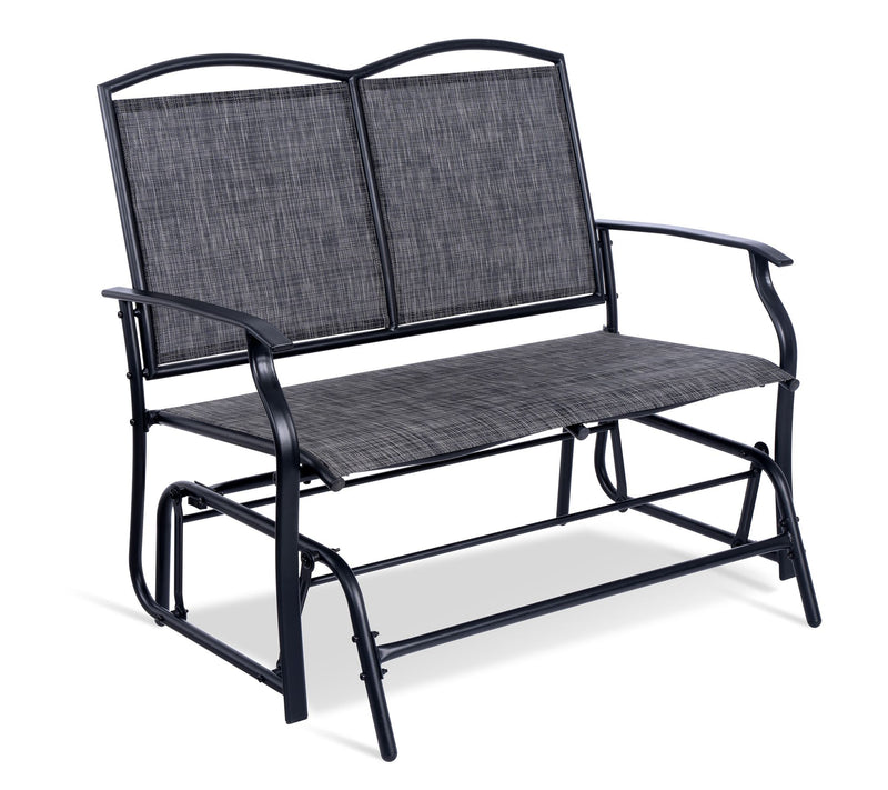 Backyard Expressions 2-Person Patio Glider GreySling Fabric — Main view