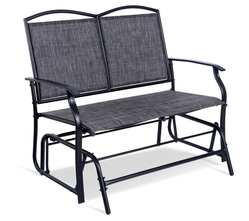Backyard Expressions 2-Person Patio Glider GreySling Fabric — View 10