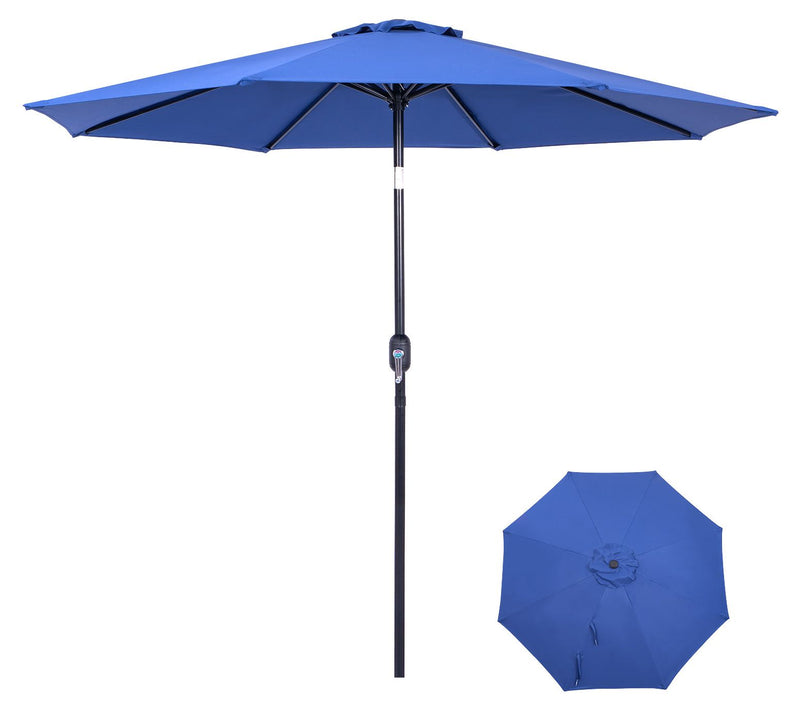 Backyard Expressions 9 Ft Patio Umbrella w/ Crank/Tilt — View 12