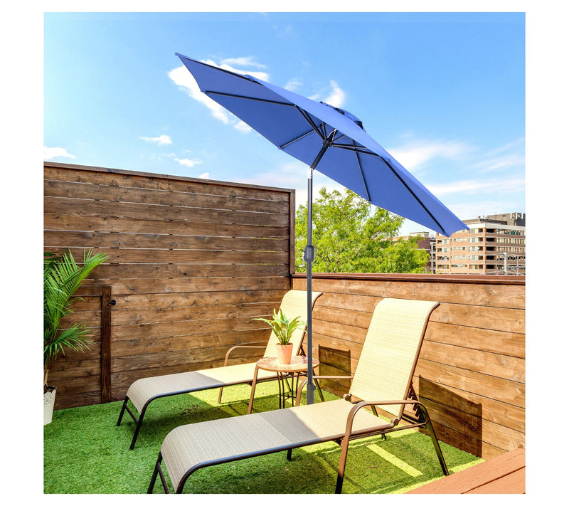 Backyard Expressions 9 Ft Patio Umbrella w/ Crank/Tilt — View 5