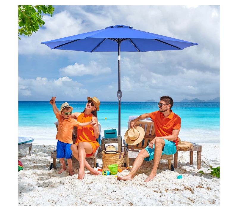 Backyard Expressions 9 Ft Patio Umbrella w/ Crank/Tilt — View 6