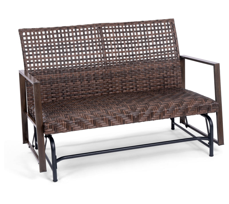 Backyard Expres sions Wicker 2 Person Patio Gl ider — View 9