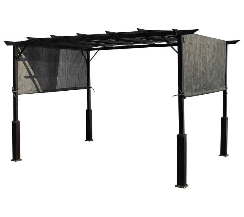 Backyard Expressions 12 x 9 Metal Pergola w/ Adjustable Top — View 9