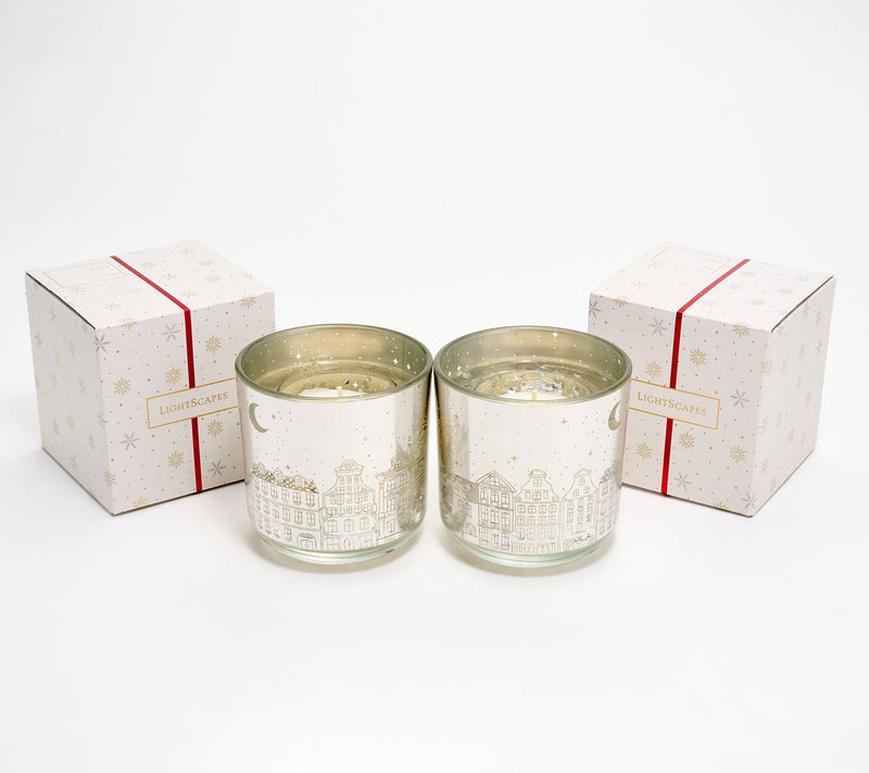 LightScapes Set of 2 Townscape Magic Candles with Gift Boxes — View 10