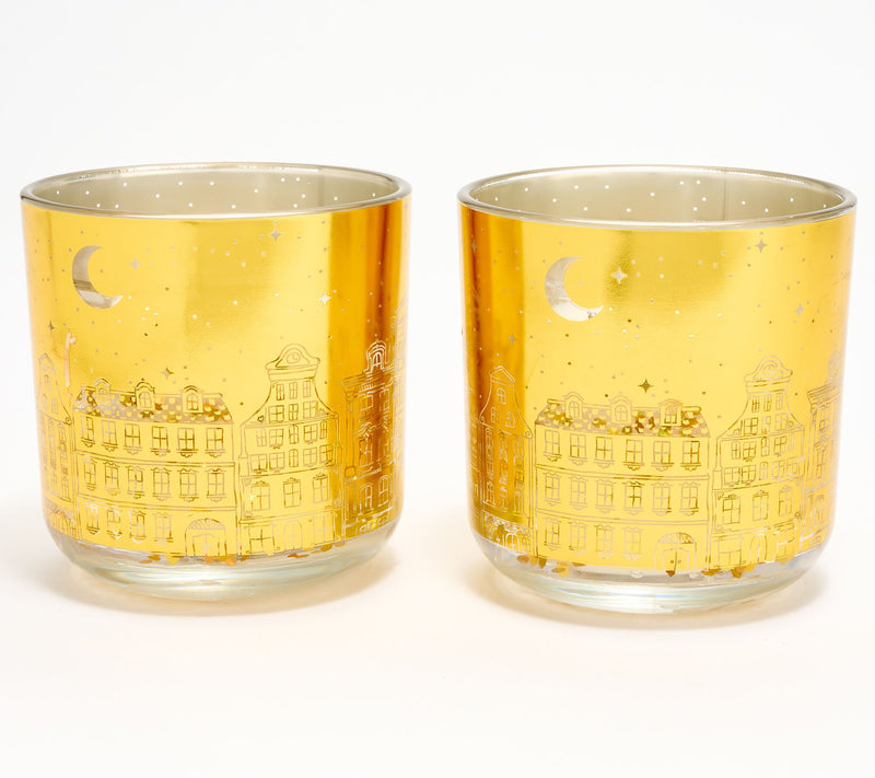 LightScapes Set of 2 Townscape Magic Candles with Gift Boxes — View 3