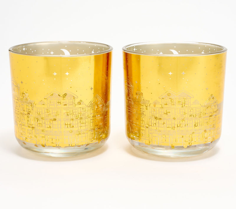 LightScapes Set of 2 Townscape Magic Candles with Gift Boxes — View 4