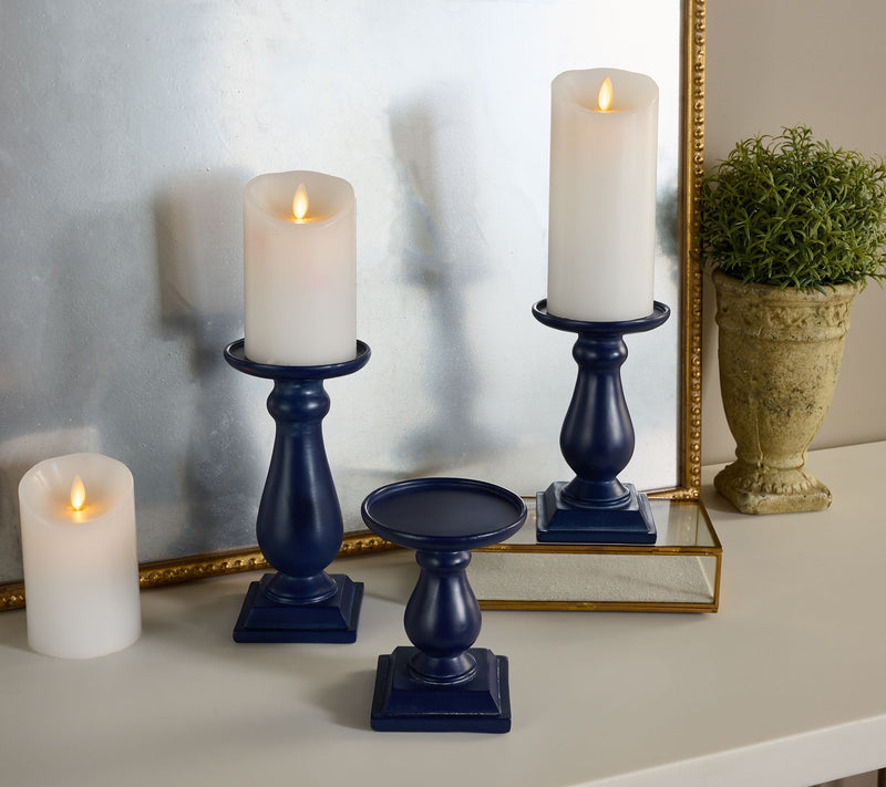 S/3 Flippable Pedestal Candle Holders by Valerie — View 16