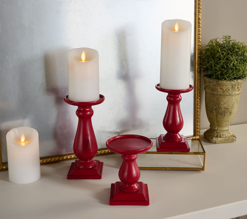 S/3 Flippable Pedestal Candle Holders by Valerie — View 18