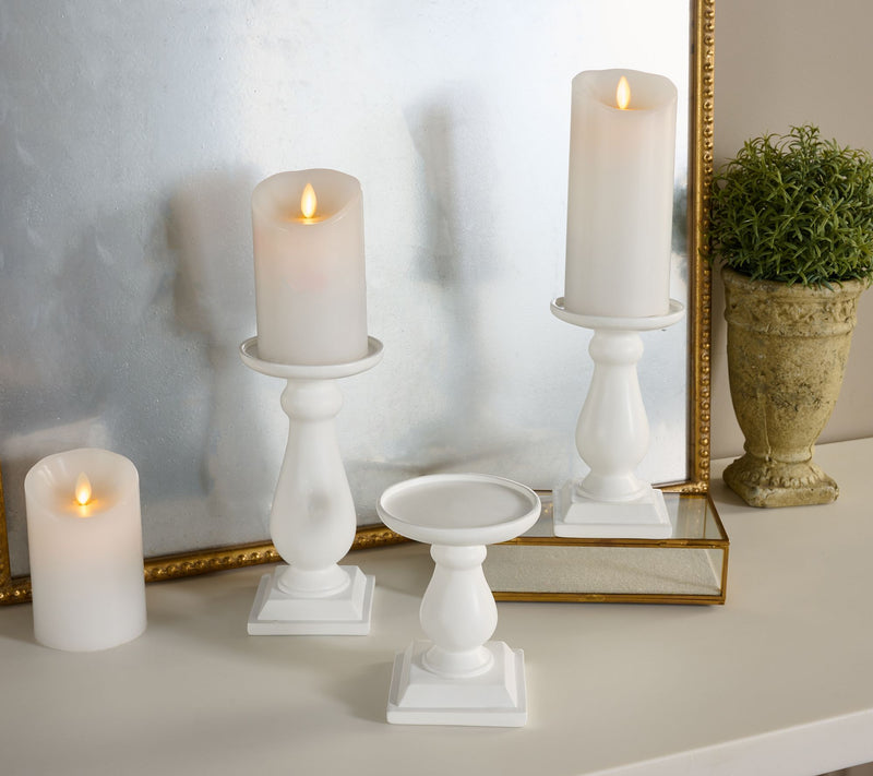 S/3 Flippable Pedestal Candle Holders by Valerie — View 20