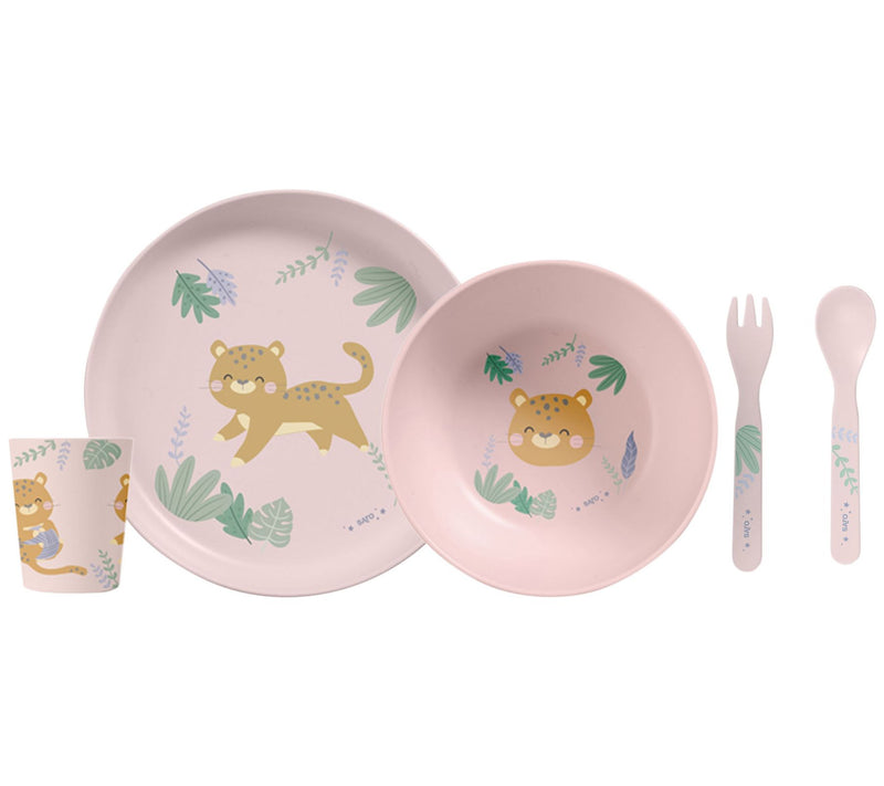 SARO Jungle Cheetahs 5 Piece Feeding Set — View 5