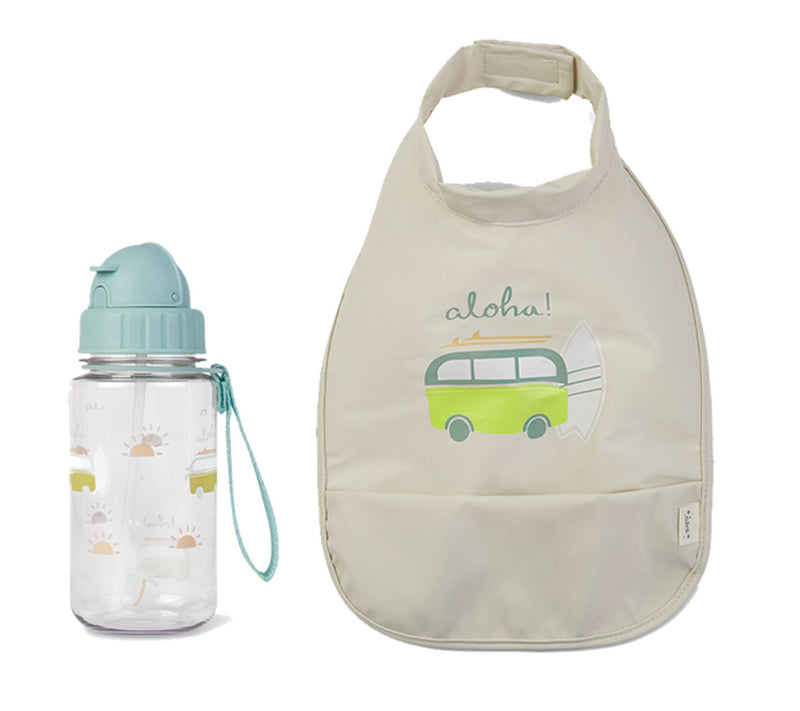 SARO Kids Water Bottle + Bib Set — View 3