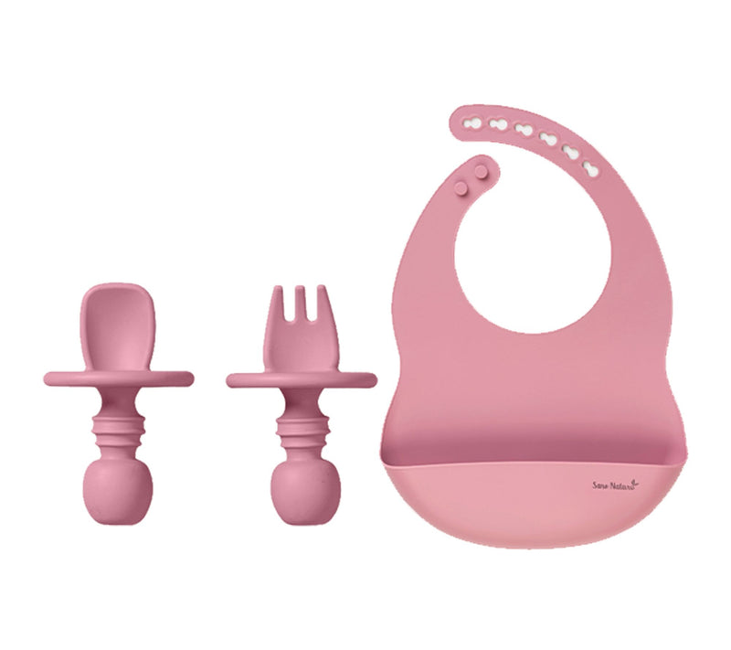SARO Nordic Feeding Utensils + Bib Set — Main view